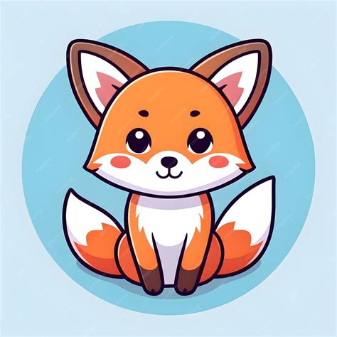 El Icono De Personaje De Dibujos Animados De Kawaii Fox Vector Clipart