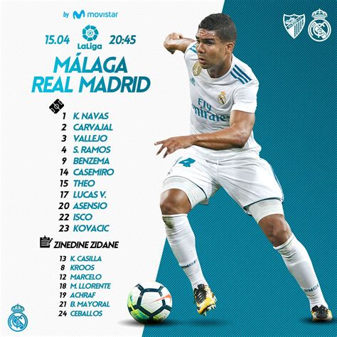 Our starting lineup against Malaga : r/realmadrid