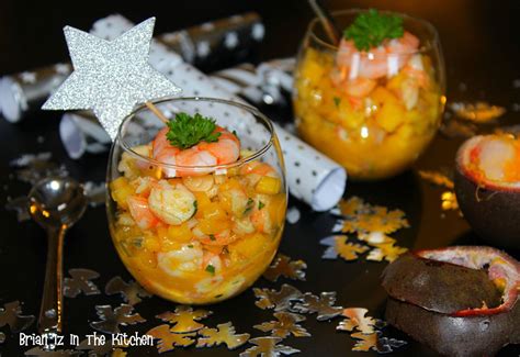 Verrines De Gambas La Mangue Et Fruit De La Passion Brian Iz In The