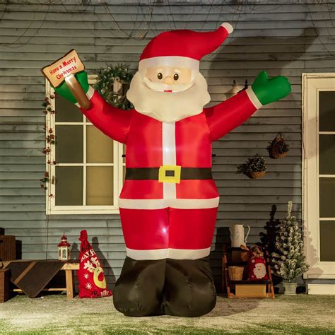 Everglow Light Red Inflatable Christmas Santa Claus Ft Wilko