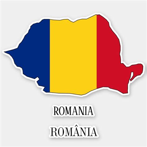 Romania Flag Map Sticker Zazzle Romania Flag Patriotic Ts Flag