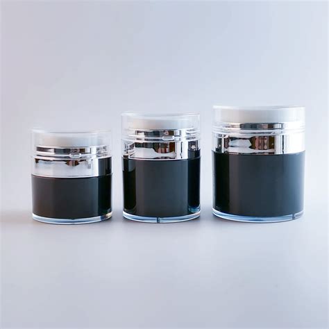 Plastic Cosmetic Container Acrylic Round Airless Pump Face Cream Jar