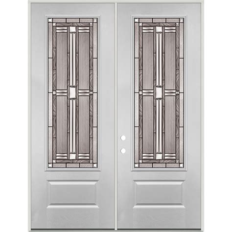 80 Tall 34 Lite Fiberglass Prehung Double Door Unit 297 Door Clearance Center