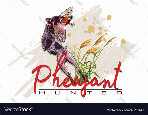 Pheasant hunter Royalty Free Vector Image - VectorStock