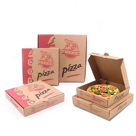 Manufacturer Custom Printed Pizza Box Kfaft Cardboard Packing Box