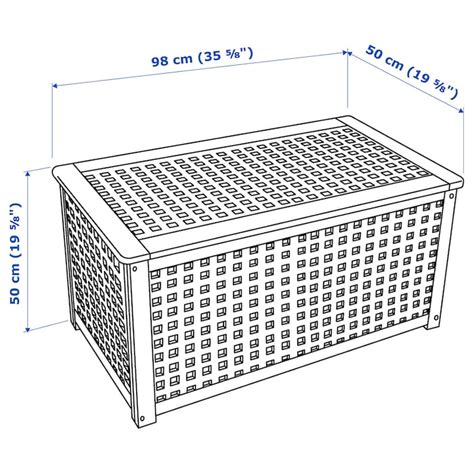 HOL storage table, acacia, 98x50 cm - IKEA