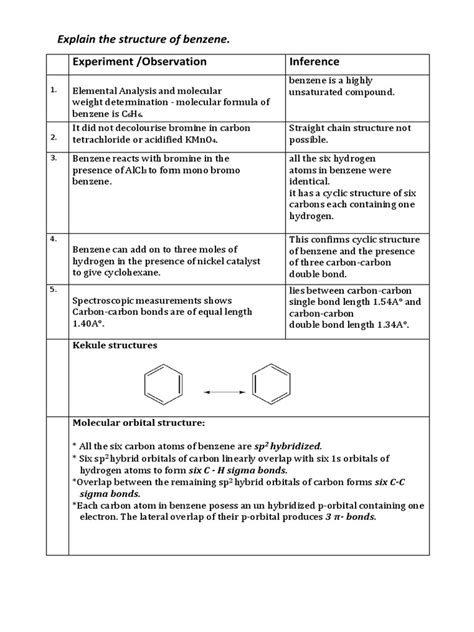 Explain The Structure of Benzene | PDF