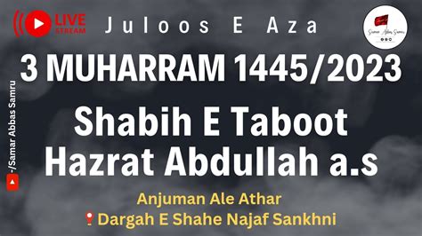 Live Juloos E Aza 3 Muharram Sankhni 14452023 Shabih E Taboot Hazrat