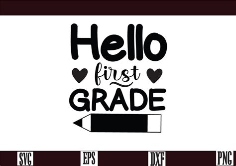 Hello First Grade Svg Graphic By Svg Shop · Creative Fabrica