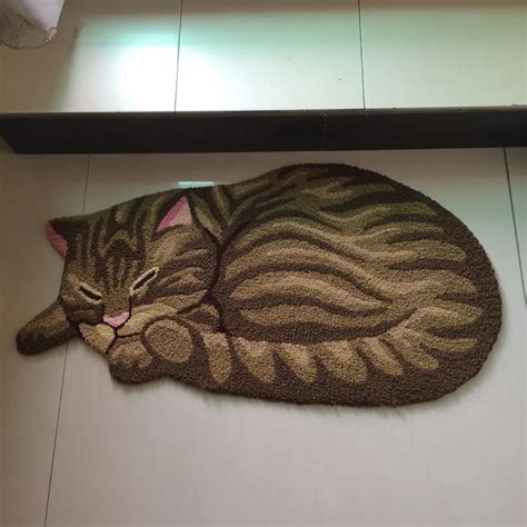 Cat Shape Washable Carpets For Living Room Bedroom Rugs Kitchen Anti