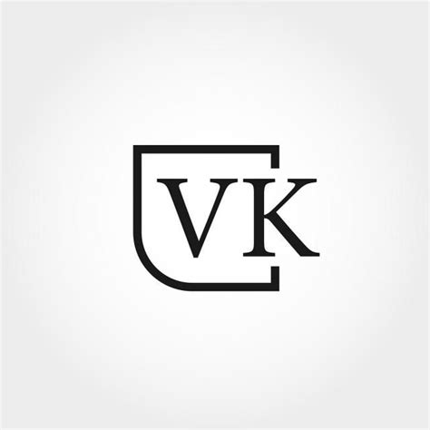 Vk Logo Vector Art PNG, Initial Letter Vk Logo Template Design ...