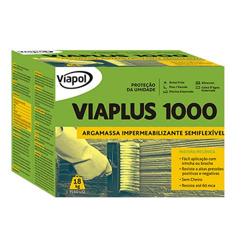 Revestimento Impermeabilizante Flex Vel Viaplus Caixa Kg Viapol