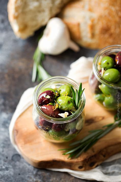 Easy Citrus Herb Marinated Olives The Chunky Chef