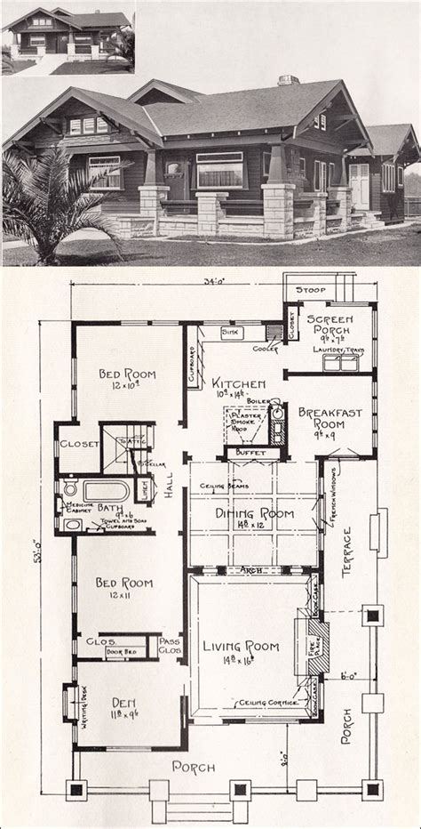 Bungalow House Plan California Craftsman 1918 Home Plan By E W Stillwell Los Angeles