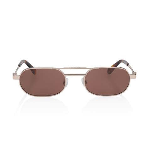 Buy Vaiden Rectangular Brown And Gold Sunglasses Online In Kuwait Boutiqaat