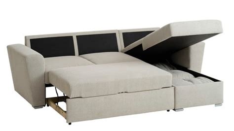 Sofa Bed Chaise Longue VEJLBY Light Sand JYSK