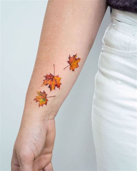 Maple Leaf Tattoo Woman Kimptonhotelvanzandt