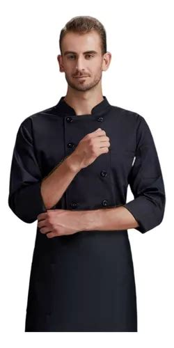 Chefs Manga Corta Chef Works Mujer Hombre Xl Negro Meses Sin Intereses