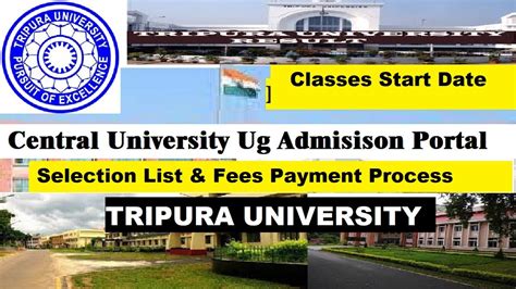 Tripura University Ug Admission Update 2022merit List And Selection List