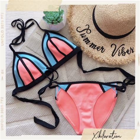 Xhilaration Colorblock String Bikini Set Gem