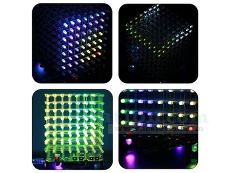 Diy Kit 3d Light Cube 8x8x8 Rgb Led Cube Advanced Soldering Projects