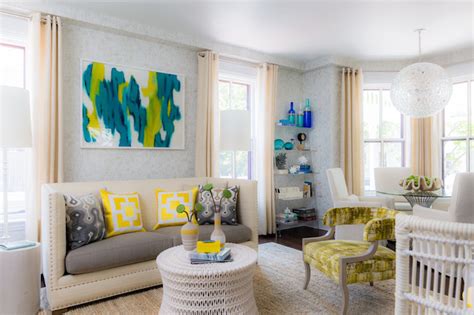 Yellow Gray And Turquoise Living Room Baci Living Room