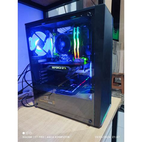 Jual Pc Rakitan Gamers Render Streaming Ryzen X Feat Gtx Gb