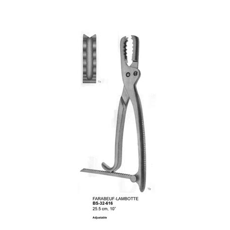 FARABEUF LAMBOTTE ADJUSTABLE BONE HOLDING FORCEPS 25 5 CM Relpro