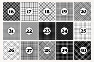 Black And White Plaid Digital Paper Set Graphic By HouseOfClipart