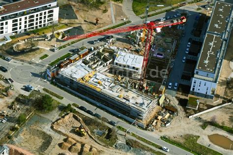 Darmstadt Aus Der Vogelperspektive Baustelle Zum Neubau Einer