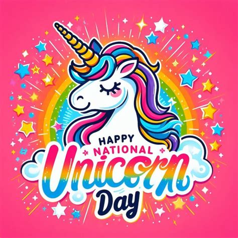 Premium Photo Illustrate Vector National Unicorn Day Post For Social