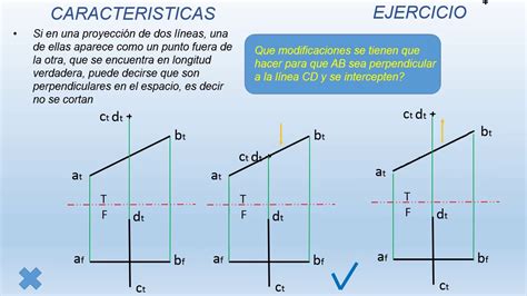 Lineas Perpendiculares En Geometria Descriptiva Youtube