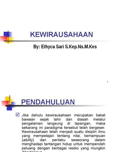 Contoh Ppt Kewirausahaan Yang Menarik