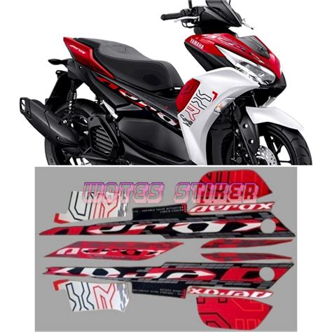 PUTIH MERAH Striping Decal Pole Sticker Yamaha Aerox Rc 155 2023 2024