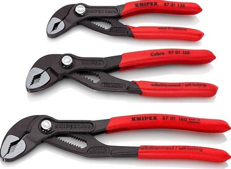 KNIPEX Cobra Wasserpumpenzange Satz 2 3 4 5 6 Tlg Zange 100 125 150