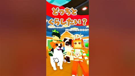 犬と猫！どっちが好き！【robloxロブロックス】【寸劇】shorts Youtube