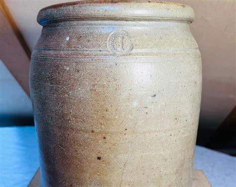 Antique 1 Gallon Salt Glazed Stoneware Crock Jug Etsy