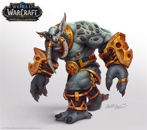 Concept For The Zandalari Dire Trolls In Battle For Azeroth Displayed