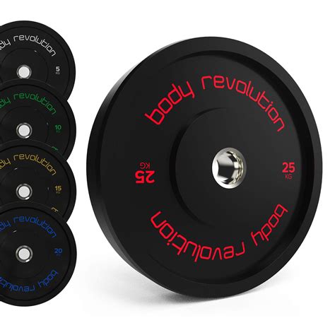 Buy Body Revolution Olympic Bumper Plates Rubber Coated Barbell Weight Plates Strength