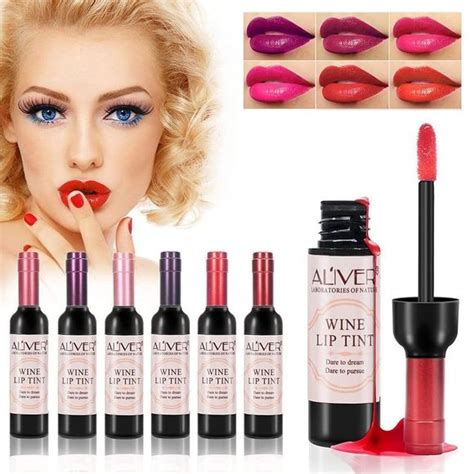 Zodenis Makeup 6 Colorswine Matte Lipgloss Set Wine Bottle Lip Tint Wine Lipstick Poshmark