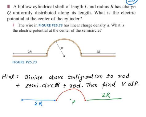 Solved III A Hollow Cylindrical Shell Of Length L And Radius Chegg