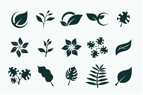 Set Of Leaf Icon Logo Design Vector Nature Leaves Ecology Plant