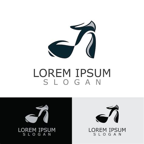 Design de logotipo de sapatos femininos vetor de modelo de ícone de