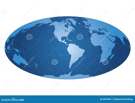 World Map America Centered