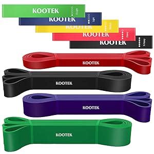 Amazon Kootek Pcs Resistance Bands Home Workout Set Pull Up