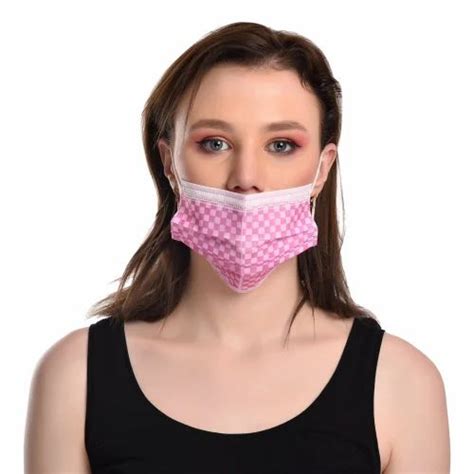 Nura Disposable 3 Ply Check Surgical Face Mask Pack Of 50 At Rs 0 8 In