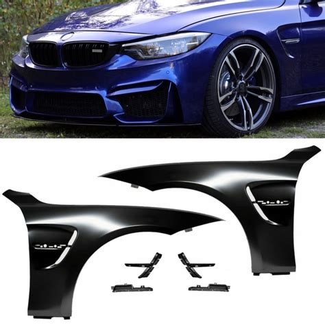 2x Kotflügel Set Halter Hochglanz Schwarz passend für BMW F32 F33 F36