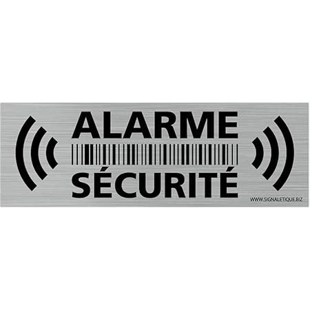 Sticker Alarme Vidéo Surveillance Autocollant Lot de 4 Stickers