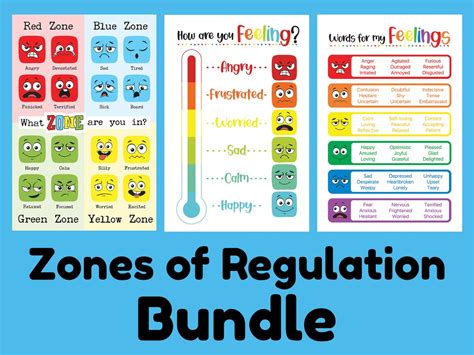 Zones Of Regulation Feelings Thermometer Words For My Feelings 3