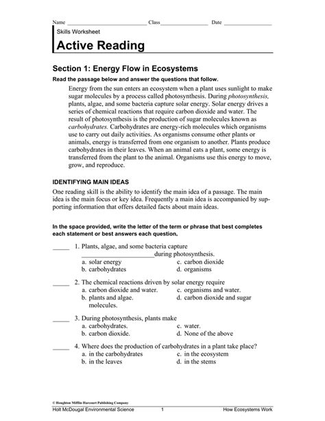 33 Holt Environmental Science Skills Worksheet Answer Key Support Worksheet